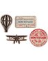 20 stk Bon Voyage Bordkonfetti i Tre ca 4x2 cm