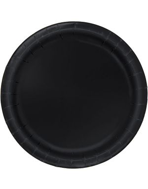 16 stk Sorte Paptallerkner 22 cm