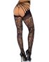 Wrap Around Crotchless Tights - Sort Netstrømpebukser