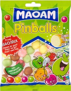Haribo Maoam Pinballs - Slikkugler med Cola og Frugtsmag 140 gram