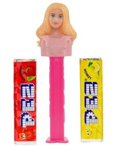  Blond Barbie Pez-Holder med 2 stk Pez Pakker