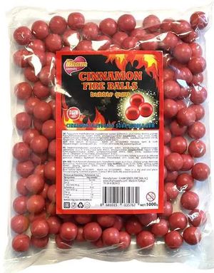 1 kg Ilham Cinnamon Fire Balls - Stor Pose med Kraftige Tyggegummikugler 19-20 mm