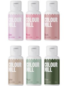 Sett med 6 stk Colour Mill Oil Blend Matfarger - Botanical Set