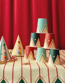 6 stk Fargerike Sirkus Kopper 220 ml - Circus Party