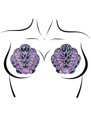 Selvklebende Kroppsstener med Skjellmotiv – Lilla