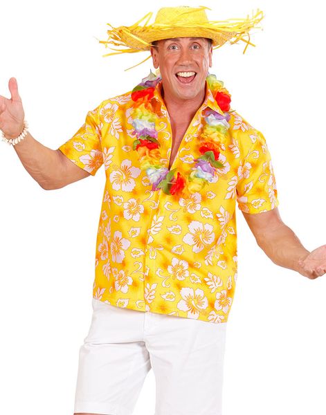 Gul Hawaii kostumeskjorte