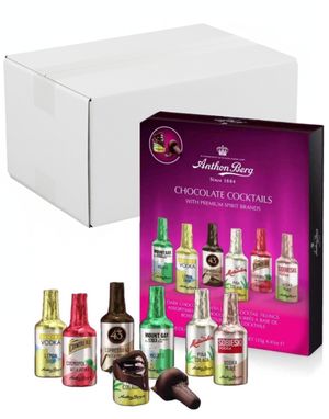 14 st Anthon Berg Chocolate Cocktails - 12 Likörchoklad i Presentask - Hela Lådan 2,61 kg