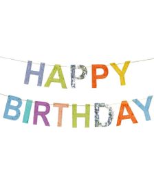 Fargerik Happy Birthday Banner 2,2 Meter