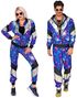  80 Talls Blå Disco Grilldress til Voksen