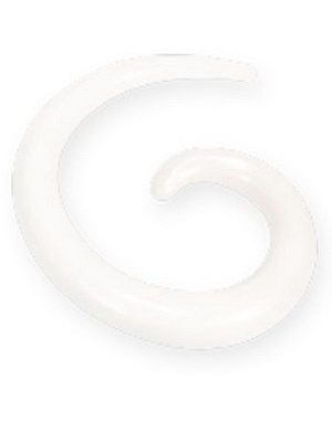 Curl Akryl - Cremehvid Ørepiercing