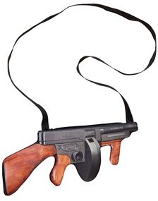 Maskinpistol Kostumetaske med Fotorealistisk Print 37x18 cm