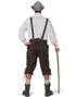 Autentisk Mørk Brun Lederhosen i 100% Kvalitetskinn