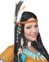 12 stk Brune og Hvide Indianer Fjer