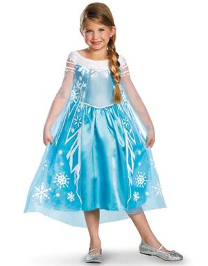 Elsa - Licenseret Disney Frozen Deluxe kostume til børn