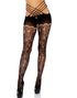 Wrap Around Crotchless Tights - Sort Netstrømpebukser
