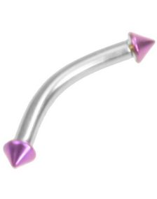 Micro Spike Farvet Pink - 1.2 x 8 mm Øjenbrynspiercing