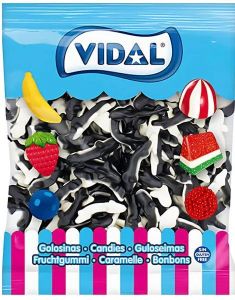 1,5 kg Vidal  Gummy Sharks - Pose med Vingummi og Skum Formet som Haier