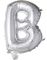 JUMBO Sølvfarget Bokstavballonger A-Z - 102 cm