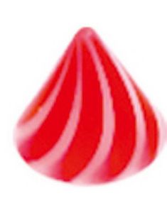 Candy Spike Rød - 4 mm Akrylkugle til 1,2 mm stang