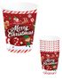 6 stk Pappkopper med Julemotiver og "Merry Christmas" Tekst 240 ml