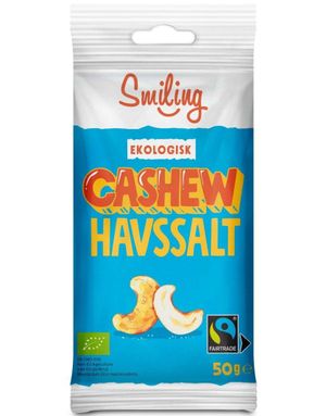 Smiling Økologiske Cashew Naturell 50 gram