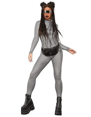 Holografisk Disco Catsuit Damekostyme