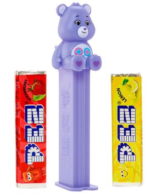 Share Bear - Care Bears Pez-Holder med 2 sk Pez Pakker