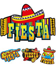 4 stk Fiesta Vægdekorationer 45x33 cm