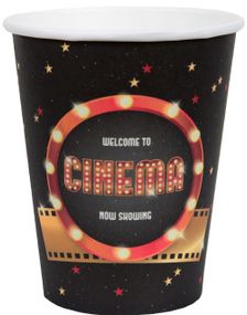 8 stk Pappkrus Cinema 270 ml - Hollywood
