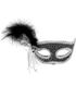 Venezia - Flapper Øyemaske med Sølv Detaljer