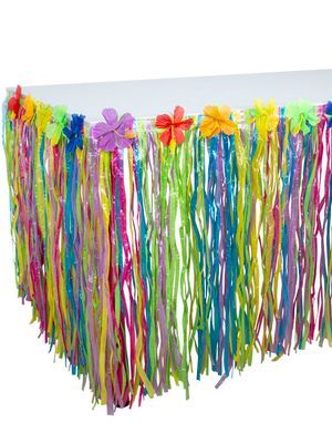 Flerfarvet Hawaii Bordskørt med Blomster 300x75 cm