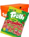 18 stk Trolli Sour Strawbies - Sure Jordbær - Hel Æske