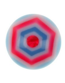 Hexagonal - Lyseblå Akrylkugle