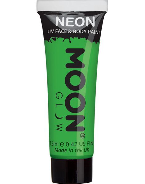 Grøn Neon UV/Blacklight Ansigts- og Kropsmaling 12 ml