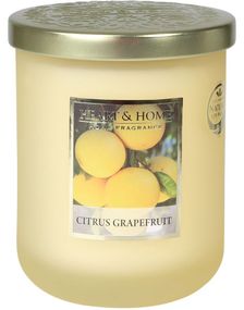 Duftlys - Stort flott Glass med Sitrus og Grapefrukt