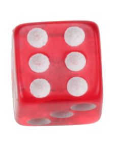 Terning Rød - 5 mm Akrylkugle til 1,6 mm stang