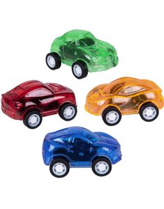 4 stk Biler i Assorterte Farger