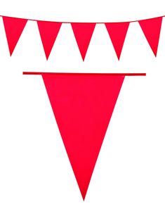 Rødt Banner med Store Vimpel Flag 10 meter