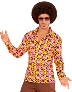 70'er Retro Disco Kostumeskjorte til Herre