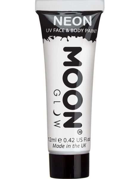 Hvid Neon UV/Blacklight Ansigts- og Kropsmaling 12 ml