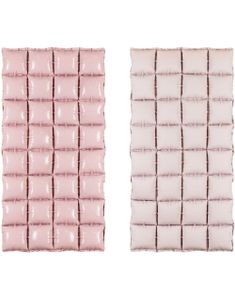 Tosidig Lys Rosa Waffle Folie Ballong for Backdrop/Bakgrunn 55x110 cm