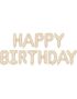Beige Happy Birthday Folieballong 340x35cm 