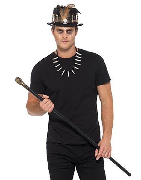 Voodoo Sæt med Hat, Smykke og Stok