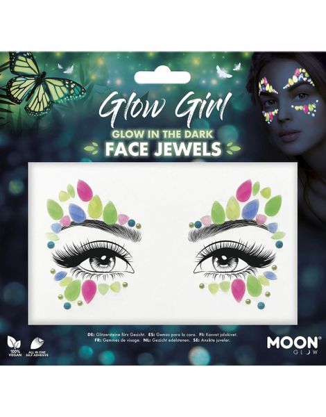 Glow Girl - Glow in the Dark Ansiktsstener / Smykker