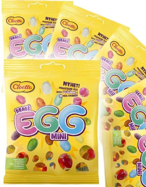 36 stk Cloetta Mini Drageæg - Gelebønner med 18 Smage - Hel Æske 5,4 kg