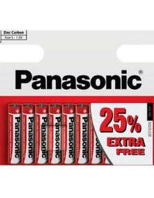 10 stk Panasonic AAA Zink Carbon Batterier