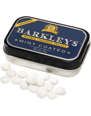 Barkleys Liquorice Pellets Mint Coated - Intense Små Lakridsdrops med Mintshell - 18 g