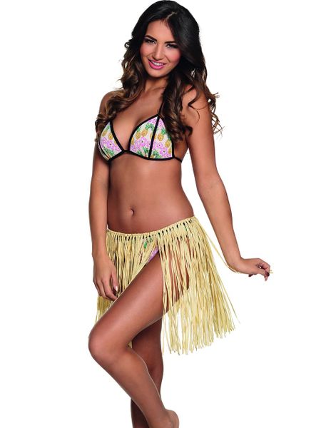 Beige Hawaii Bastskørt 40 cm