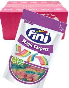 1798675200_616 stk Fini Sour Magic Carpets - Sure Regnbuefarvede Vingummimåtter - Hel Kasse 2,64 kg
