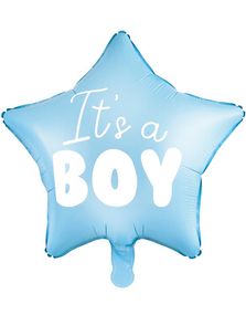 Its a Boy - Blå Stjerneformet Folieballon 48 cm